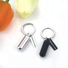 Cylinder Cremation Key Chain Pendant For Human/Pet Ashes Urn Key Chain Memorial Ashes Jewelry Gift- Forever In My Heart
