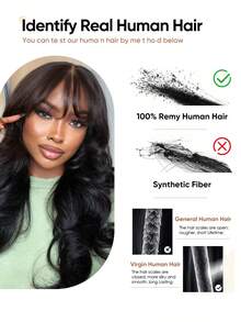 jessie's wig Jessie's 假发，预剪裁 4x4 蕾丝，蓬松弹力波浪卷无胶假发，真人发，即戴即走，180% 密度，16-26 英寸 - SNatural - 查看 11