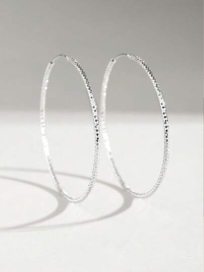 زوج من أقراط الحلقة الكاملة بنجوم من الفضة الإسترليني عيار 925، مناسب للارتداء اليومي والعطلات، أفضل هدية لعيد الفصح وعيد الأم، مجوهرات نسائية بتصميم أنيق ولمعان لامع