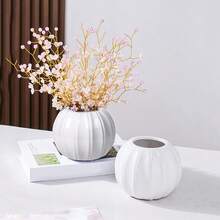 Creative Plastic Flower Pot, Imitation Pumpkin Decorative Vase, Durable Planter Suitable For Indoor/Outdoor Use, Home Decor - Multicolor - View 5