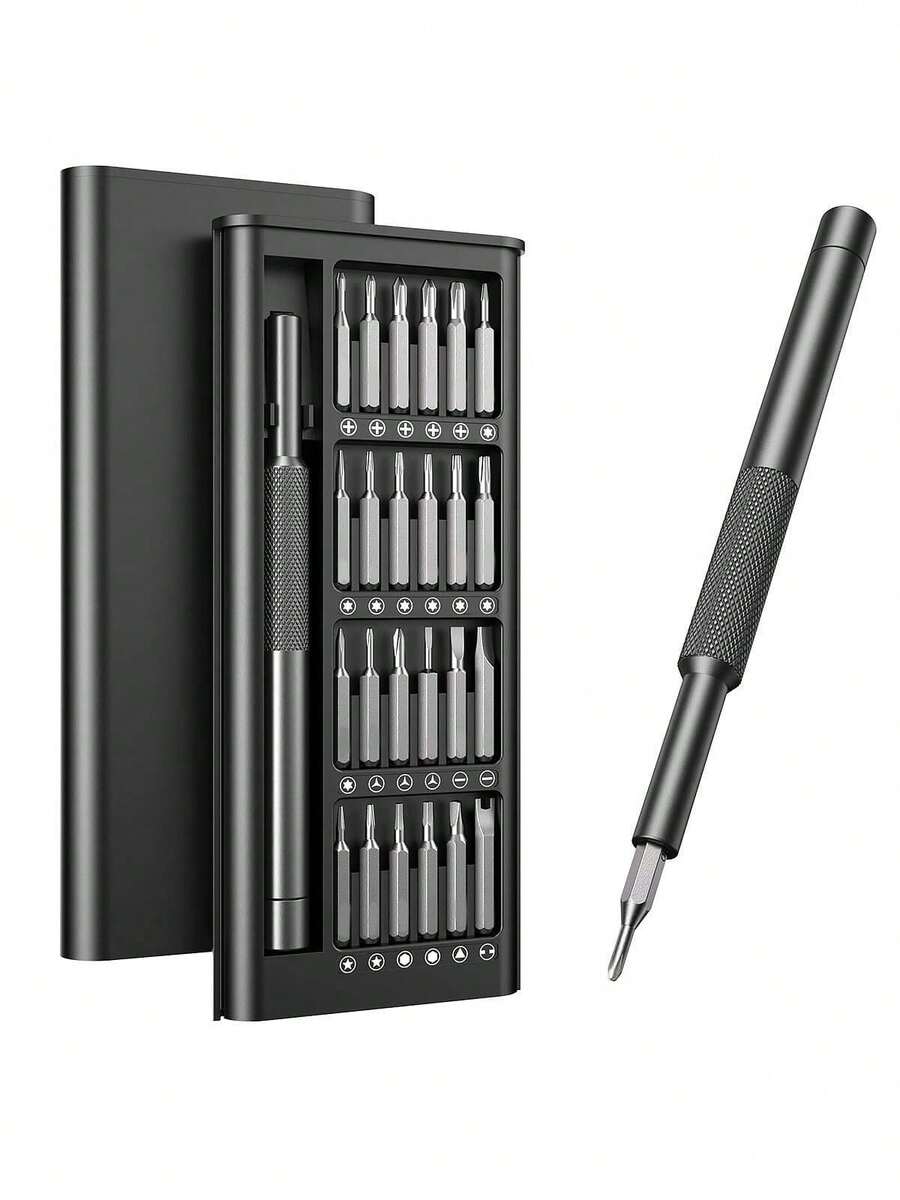 Screwdriver Set, Multifunctional Laptop Phone Disassembly Repair Tool, Professional Home Use Dust Cleaning Precision Tools - Black - View 1