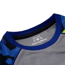 Harry Bear Camouflage Pyjamas | Boys Snuggle Fit Pyjamas | Boys Camo PJs | Kids Long Sleeve Pyjama | Official Merchandise - Grey - View 4