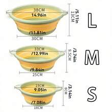 1pc Random Color - Foldable Wash Basin, Portable Fruit Basket, Foldable Vegetable Wash Basin, Laundry Basin, Travel Accessory - Multicolor - View 7