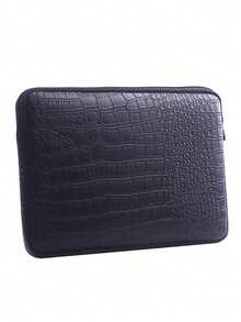 Comfortable And Ultra-Thin Laptop Liner Bag Is Compatible With 13/13.3 Inch Book Pro And Air, Travel Protective Case, Laptop Protective Case, Crocodile Pattern PU Leather Laptop Protective Case M4/M3/M2/M1 2024-2021 Black - Multicolor - View 2