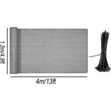 Garden Balcony Privacy Screen Fence – Durable, Weather-Resistant Outdoor Privacy Solution To Enhance Your Garden, Patio, Or Balcony With Stylish Seclusion And Easy Installation,Gray