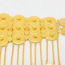 1 pièce Nouvelle chaîne de taille en métal style européen et américain, ceinture de taille avec pendentif à franges géométrique, chaîne de corps