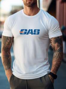 Herren Sommer Kurzarm Lässig T-Shirt mit Rundhalsausschnitt, Muskel Work-out T-Shirt im Freund Stil, lässige Freizeitkleidung für Frühling/Herbst Outdoor Sport Kleidung, Gym Bodybuilding Top