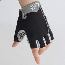 1 paio di guanti da ciclismo unisex a mezza dita, guanti da bicicletta per sport all'aperto con silicone liquido, antiscivolo, imbottitura, prevenzione di attrito, palestra, sport, esercizi in casa, guanti da palestra per donne, guanti da boxe, guanti da palestra, guanti da palestra, guanti da palestra per uomo