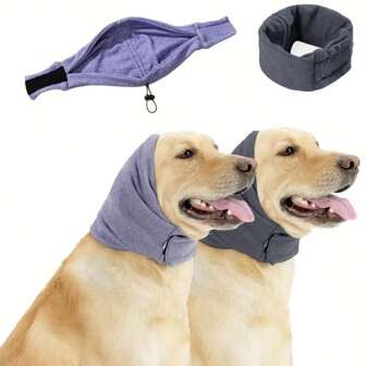 New Adjustable Calming Ear Covers For Dogs, Multi-Functional Pet Anxiety Relief Warm Headwear