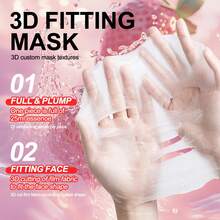 草莓面膜（1/3/5/10片装），保湿、修复晒后肌肤、提亮肤色、护肤、增强肌肤弹性、面部护理、修复熬夜后肌肤。可作为圣诞节、新年、约会或节日礼物。 - 粉色 - 查看 4