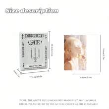 1 peça de álbum de fotos estilo pôster branco com folhas soltas, porta-cartões de fotos K-Pop, livro de cartões de fotos EN-Photo Card, 3-3,5 polegadas, alta capacidade de 32 folhas, livro de cartões de fotos com padrão de borboleta