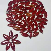 100g/200g Per Pack, Red Carved Willow Leaves, DIY Ceramic Mosaic Tiles, Indoor Wall Decor And Craft Making Materials For Walls, Frames, Coasters, Door Frames, Furniture, DIY Handicrafts, Graduation Project Designs