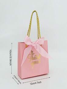 12pcs/24pcs Thank You Gift Bags With Handle And Bow, Small Size Present/Party Favor Bags Suitable For Wedding, Party, Birthday Gift Wrapping - Multicolor - View 18