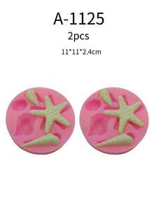 1pc Seashell Silicone Mold For DIY Baking Tools, Shell Shaped Candle/Soap/Resin Craft Mold - Pink - View 8