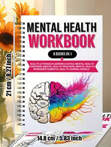 1pc Mental Health Journal - Mental Health Diary With Mood Tracker, Self-Care Workbook, Relaxation Guide And Mindfulness Exercises, New Year And Back To School Gift - Multicolor - View 5