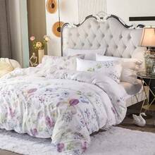 1 Set: Bedsheet + Pillowcase, Floral Botanical Design, Soft & Comfortable, Suitable For Children's Room, Single/Double/Full Size, Machine Washable, Bedding Decor, Holiday Gift