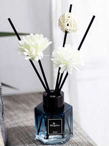 1/2 Set,50ml (1.7 Fl.Oz) Flameless Reed Diffuser Set - Ombre Blue Hexagonal Bottle With Essential Oil & Rattan Reeds | Car Air Freshener & Indoor Scented Decor For Bathroom, Bedroom, Hotel | Long-Lasting Aromatherapy Fragrance