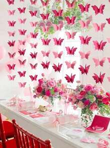 1/2Pcs Butterfly Decor Hanging Paper Garland,Butterfly Hanging Garlands,3D Butterfly Banner,Butterfly Pull Flag For Wedding,Valentine's Day,Engagement,Birthday And Themed Party Decor,Bridal Gift,Home Decor,Indoor And Outdoor Party Decoration Mother's Day,Graduation
