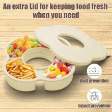 40oz Tumbler Snack Bowl With Lid, Reusable Snack Tray, Suitable For 40oz Flat Bottomed Tumbler With Handle, Tumbler Snack Tray Accessory, Tumbler Silicone Snack Holder, Ideal For Summer Travel And Gatherings