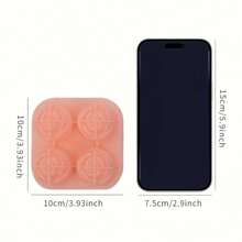 1pc Pink Mini Rose Ice Tray Ice Ball Silicone Mold, DIY Ice Cream Mold, Suitable For Summer Home Kitchen