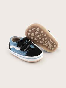 Spring New 1-Year-Old Infant Walking Shoes, Soft Sole Multi-Function Infant Shoes, 6-12 Months Infant Color Matching Training Shoes - Blue - View 2