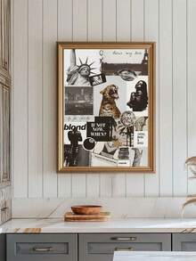 1 件 Kate Moss 拼贴海报、情绪板、视觉板、时尚随机艺术、Vogue 海报、杂志印刷品、Kate Moss 印刷品、Y2K 海报、90 年代墙壁艺术装饰（无框） - 彩色 - 查看 14
