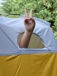 1pc Outdoor Camping Portable Toilet Tent, Versatile For Changing, Bathing, Beach, Unisex Design, Compact And Convenient For Camping/Hiking Essentials - Yellow - View 12