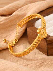 1 Stück feines Armband mit orientalischem Eid Al-Adha Münzen- und Weizendekor für Frauen