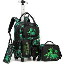 Cute Boys' Rolling Backpack With Lunch Box And Pencil Case, Suitable For Middle School Back To School Supplies - Boys' Trolley School Bag - View 15