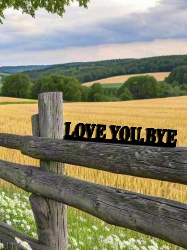 1PC Letter LOVE YOU BYE's Wrought Iron Crafts Are Suitable For Indoor, Wall, Painting, Door Edge, Decoration, Room And Living Room Decoration, Expressing Love, No Need For Batteries, Metal Products