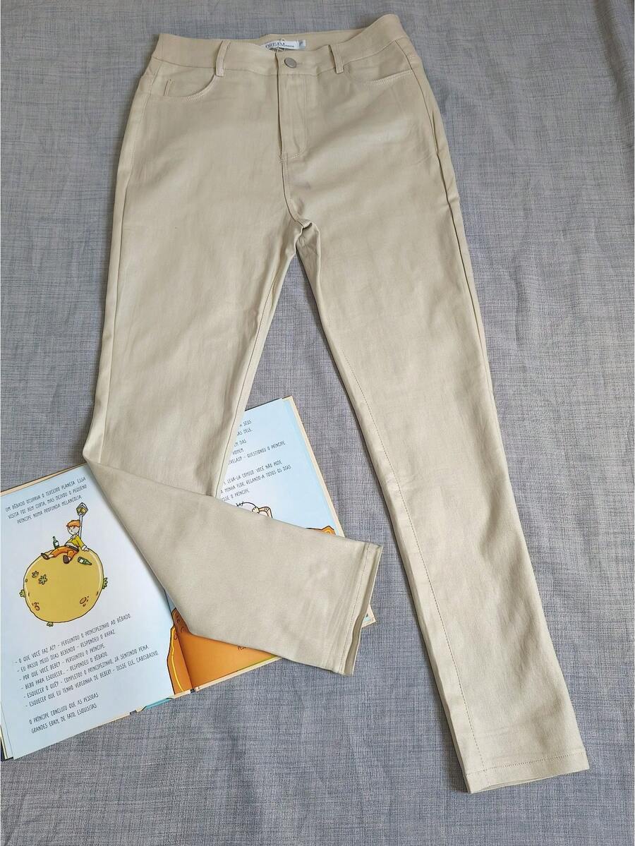Women's Resin Elastane Pants - Cream - View 1