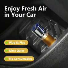 1pc Mini Car Air Purifier, 12V Plug-In Negative Ion Freshener, Removes Smoke, PM2.5, Quiet Operation, Maintenance-Free, Suitable For RVs And Cars, Perfect Gift - Multicolor - View 7