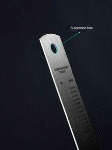 1pc 15cm Stainless Steel Ruler, Thick Gauge Scale Ruler Carpentry Measuring Tool,Rulers - Silver - View 3