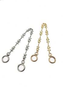 European & American Style Rhinestone Circle Hoop Metal Chain Decor For Bags, Bag Extender Chain - Multicolor - View 2