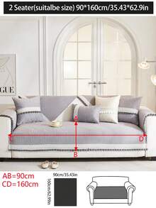 1 件通用沙发垫套,现代波西米亚风格,防尘,防滑,保护沙发座椅,可机洗,温暖,防褪色,宠物友好,适合卧室、办公室、客厅、L 型沙发和 1/2/3/4 座 - 灰色 - 查看 14