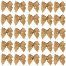 50/100pcs Mini Satin Bow, Assorted Colors - Polyester Handmade No Feather Bows, DIY Crafts, Garment Accessories, And Elegant Gift Wrapping Decorations