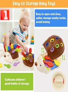 Juguetes Montessori para niños de 1 año,Juguete educativo del erizo ABS para entrenamiento sensorial,Juguetes sensoriales para niños,Juguetes para apilar para niños pequeños,Juguetes educativos para el desarrollo de la concentración del bebé,Juguetes de motricidad fina y sensorial,Juegos para bebés, Juguetes educativos para niños pequeños de 1 a 3 años, Regalo de cumpleaños