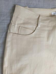 Women's Resin Elastane Pants - Cream - View 3