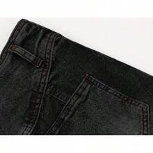 Women's Retro Exposure Button-Fly Packaged A-Line Maxi Long Skirt - màu đen - Xem 4