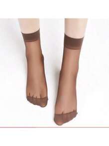 40pcs/Pack Sheer Crystal Stockings, Thin Transparent Glass Silk Socks, Suitable For Spring/Summer