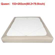 1 件提花素色环绕式床裙，弹性床罩，保护您的床上用品并增添家居时尚感，适合所有季节 - 彩色 - 查看 14