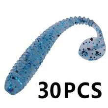 SOUGAYILANG 10/30/50pcs Artificial Soft Lure,5cm/1g Lifelike Worm Lure,Simulated Fish Tail Motion,Silicone Fishing Lures,For Freshwater And Saltwater,Bass Fishing Gear Tackle - Multicolor - View 16