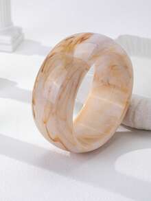 1 chiếc vòng tay bằng nhựa Chunky dành cho nữ, vòng tay bằng acrylic, trang sức đeo hàng ngày thiết kế đơn giản - Nhiều màu - Xem 3