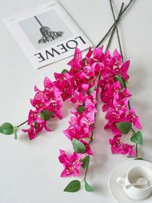 3/6 pièces Fleurs artificielles 31 pouces Branches de bougainvilliers en soie faux Tiges florales artificielles de bougainvilliers Longues branches de plantes pour grands vases Arrangement floral Centre de table Décoration de mariage à domicile