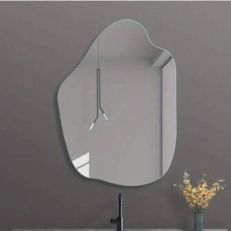 1 Specchio cosmetico, decorazione da parete, specchio da interno ed esterno, specchio da incollare alla parete, decorazione lettere per la casa, specchio decorativo da parete, decorazione per camera da letto, corridoio di famiglia, specchio tridimensionale 3D fissato saldamente alla parete, adesivi decorativi per pareti, decorazione per la stanza, decorazione per la casa