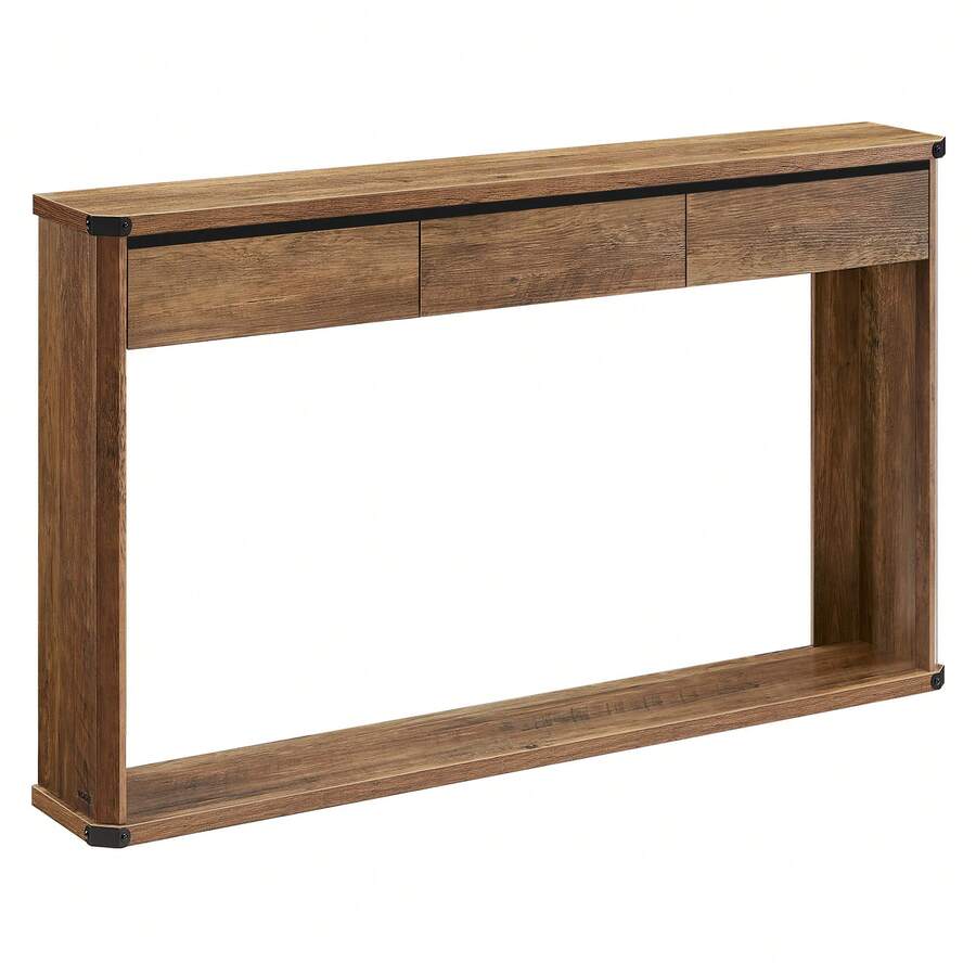 VASAGLE Mesa de Consola de Malla, Aparador, para Salón - Marrón - Ver 1