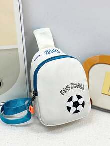 1 胸包 尼龙拉链开合 简约运动休闲单肩包斜挎包 时尚单品 足球图案 休闲时尚 四季旅行 户外旅游出游 可携带 适合日常使用 休闲时尚胸包腰包 - 足球圖案胸包 - 查看 3