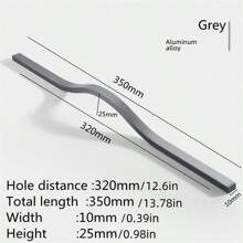 1 Pc Simple Aluminum Alloy Black Gold Brushed Furniture Cabinet Door Handles Curved Wardrobe Cupboard Door Handle Pulls Drawer Knobs Furniture Hardware