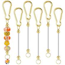 5/10 Pcs Beaded Keychain Making Kit, Metal Beaded Crafts DIY Blank Beaded Keychains, Suitable For DIY Gifts, Jewelry Making, Accessories
