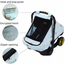 1 pieza Protector de asiento de coche para bebé, cubierta de asiento de coche elástica y transpirable de uso múltiple para niños y niñas